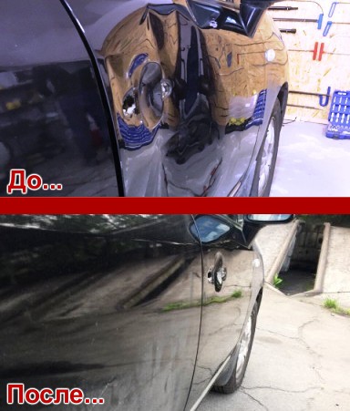 Удаление вмятины двери без покраски Hyundai Santa Fe