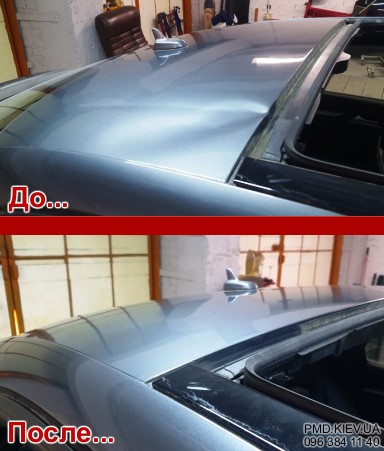 Удаление вмятины крыши без покраски Киев Audi A3