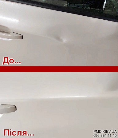 Видалення вм'ятин без фарбування двері Subaru Impreza XV